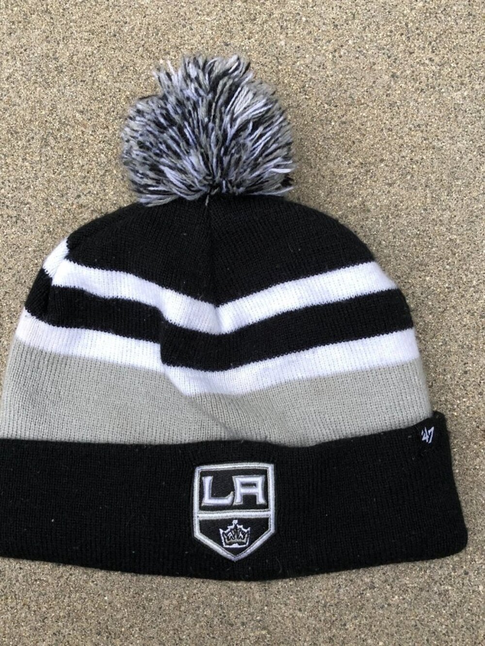 '47 FORTY SEVEN Los Angeles Kings Pom Beanie Hat Men's One Size NHL Cap